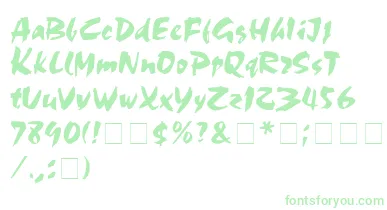 Olivia font – Green Fonts On White Background