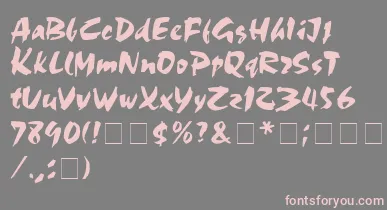 Olivia font – Pink Fonts On Gray Background
