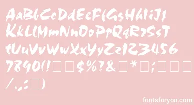 Olivia font – White Fonts On Pink Background