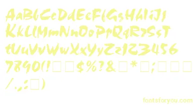 Olivia font – Yellow Fonts On White Background