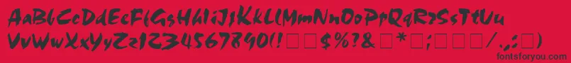 Olivia Font – Black Fonts on Red Background