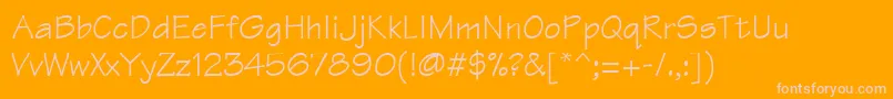 Technical Font – Pink Fonts on Orange Background