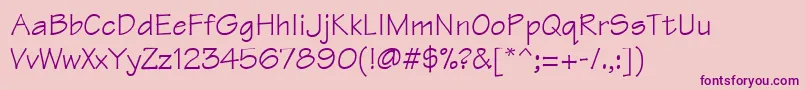 Technical Font – Purple Fonts on Pink Background