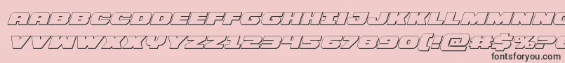 フォントBummer3Dital – ピンクの背景に黒い文字