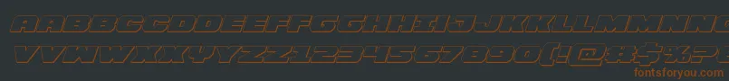 Bummer3Dital-fontti – ruskeat fontit mustalla taustalla
