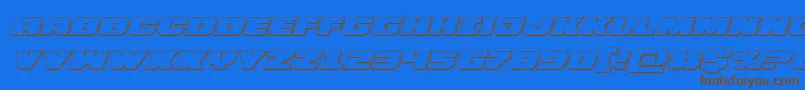 Шрифт Bummer3Dital – коричневые шрифты на синем фоне