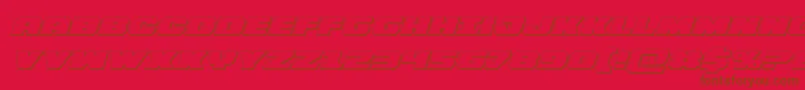 Czcionka Bummer3Dital – brązowe czcionki na czerwonym tle