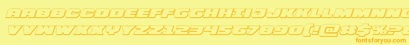 Шрифт Bummer3Dital – оранжевые шрифты на жёлтом фоне