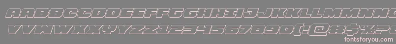 Шрифт Bummer3Dital – розовые шрифты на сером фоне