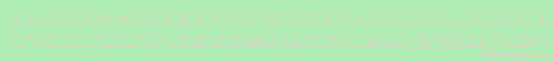 フォントBummer3Dital – 緑の背景にピンクのフォント