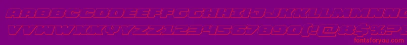 Bummer3Dital Font – Red Fonts on Purple Background