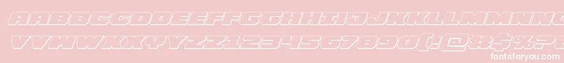 Bummer3Dital-Schriftart – Weiße Schriften auf rosa Hintergrund