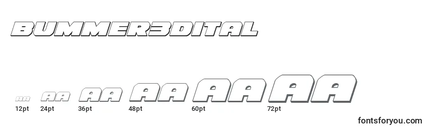 Bummer3Dital Font Sizes