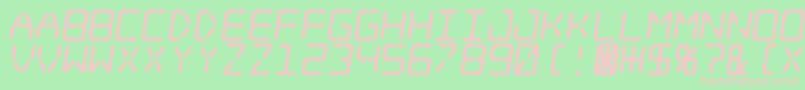 Digitaldreamfatskew Font – Pink Fonts on Green Background