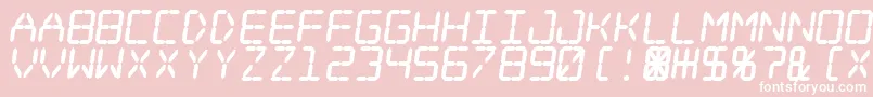 Digitaldreamfatskew Font – White Fonts on Pink Background