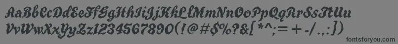 Truegritgtt-Schriftart – Schwarze Schriften auf grauem Hintergrund