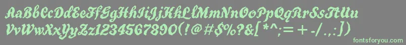 Truegritgtt Font – Green Fonts on Gray Background