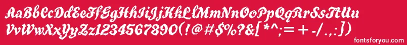 Truegritgtt Font – White Fonts on Red Background