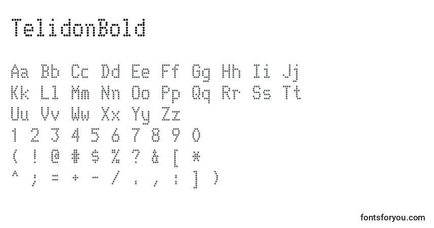 Schriftart TelidonBold – Alphabet, Zahlen, spezielle Symbole