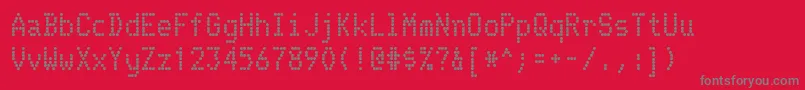TelidonBold Font – Gray Fonts on Red Background