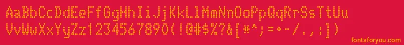 TelidonBold Font – Orange Fonts on Red Background