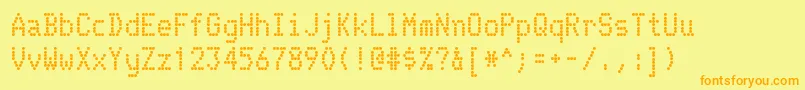 TelidonBold Font – Orange Fonts on Yellow Background