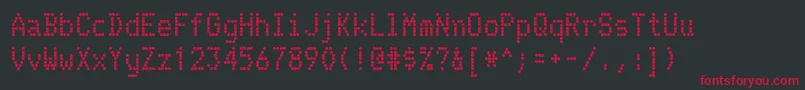 TelidonBold Font – Red Fonts on Black Background