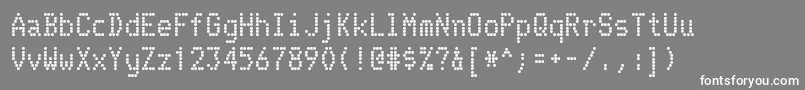 TelidonBold Font – White Fonts on Gray Background