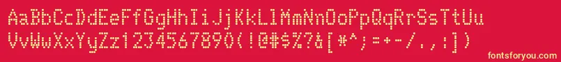 TelidonBold Font – Yellow Fonts on Red Background
