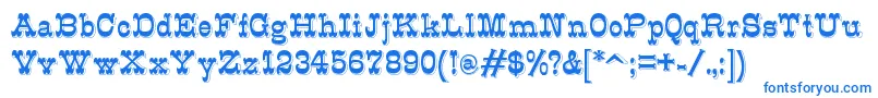 K22Eclair Font – Blue Fonts on White Background