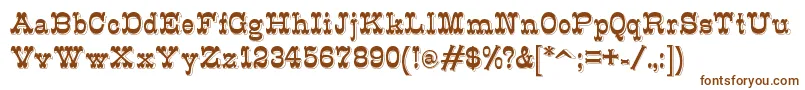 K22Eclair Font – Brown Fonts on White Background