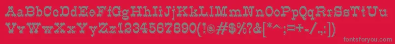 フォントK22Eclair – 赤い背景に灰色の文字