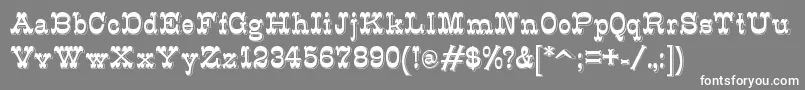 フォントK22Eclair – 灰色の背景に白い文字