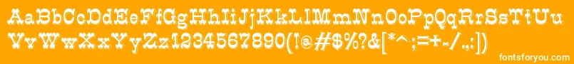 Police K22Eclair – polices blanches sur fond orange