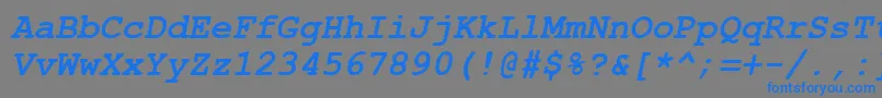 CourtiercBolditalic Font – Blue Fonts on Gray Background