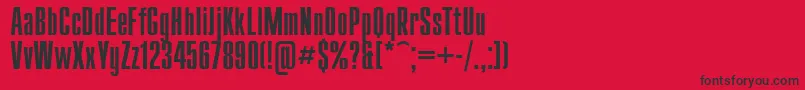 SanasoftCompact.Kz Font – Black Fonts on Red Background