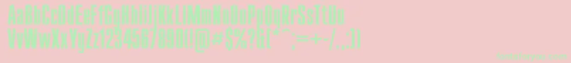 SanasoftCompact.Kz Font – Green Fonts on Pink Background