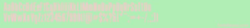 SanasoftCompact.Kz Font – Pink Fonts on Green Background