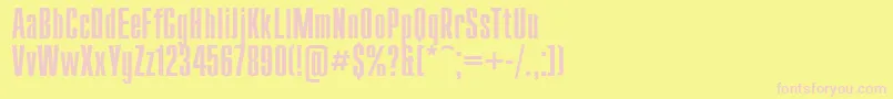 SanasoftCompact.Kz Font – Pink Fonts on Yellow Background