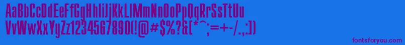 SanasoftCompact.Kz Font – Purple Fonts on Blue Background