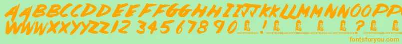 PaintedLady Font – Orange Fonts on Green Background