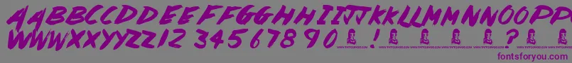 PaintedLady-fontti – violetit fontit harmaalla taustalla