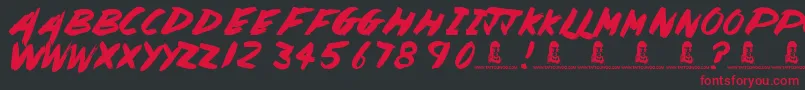 PaintedLady Font – Red Fonts on Black Background