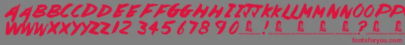 PaintedLady Font – Red Fonts on Gray Background