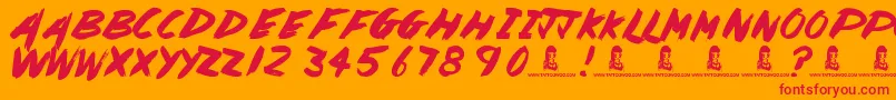 PaintedLady Font – Red Fonts on Orange Background