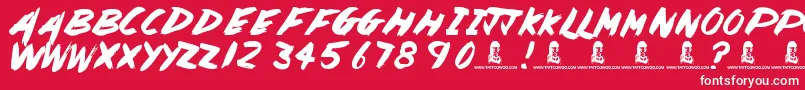 PaintedLady Font – White Fonts on Red Background
