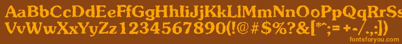 SunsetrandomBold Font – Orange Fonts on Brown Background