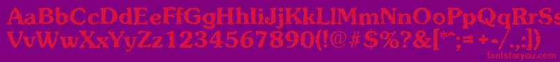 SunsetrandomBold Font – Red Fonts on Purple Background
