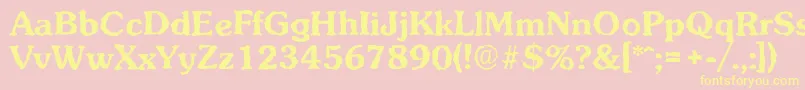 fuente SunsetrandomBold – Fuentes Amarillas Sobre Fondo Rosa