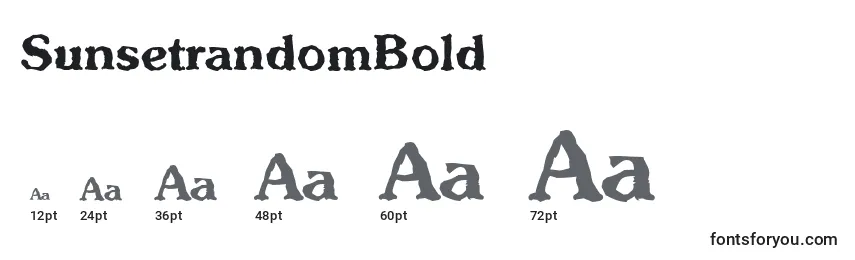 SunsetrandomBold Font Sizes